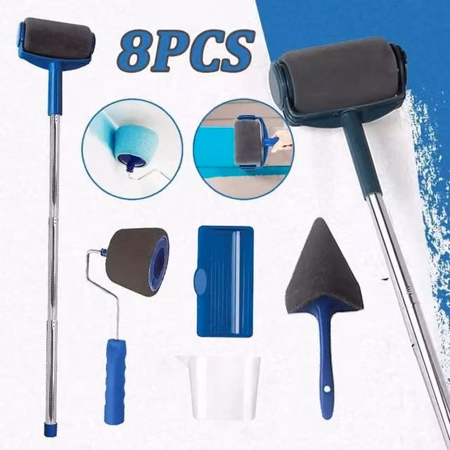 EONLION 8-Piece Blue Room Painting Roller and Brush Set – 1