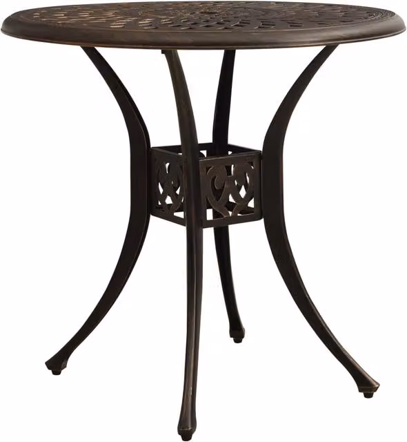Berkfield Home Garden Table in Brown Cast Aluminium, W/D/H: 78 x 78 x 72 cm – 1
