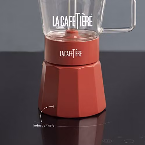 La Cafetière Verona Glass Espresso Maker, Red, 6 Cup – 2