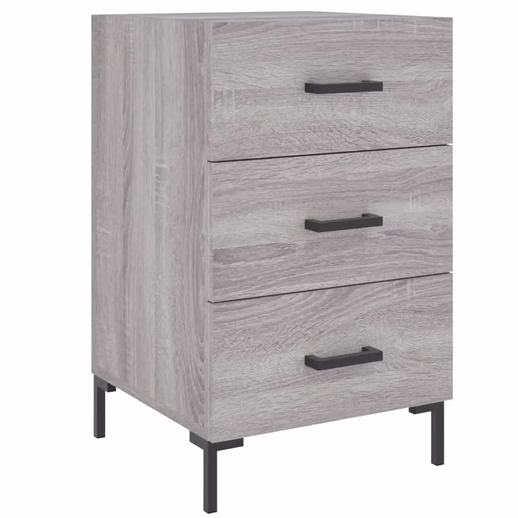 Berkfield Home Grey Sonoma Bedside Cabinet in Engineered Wood W/D/H: 40 x 40 x 66 cm – 2