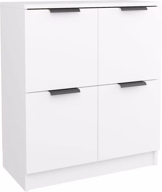 Berkfield Home Set of 2 Modern White Matt Engineered Wood Sideboards, W/D/H: 60 x 30 x 70 cm