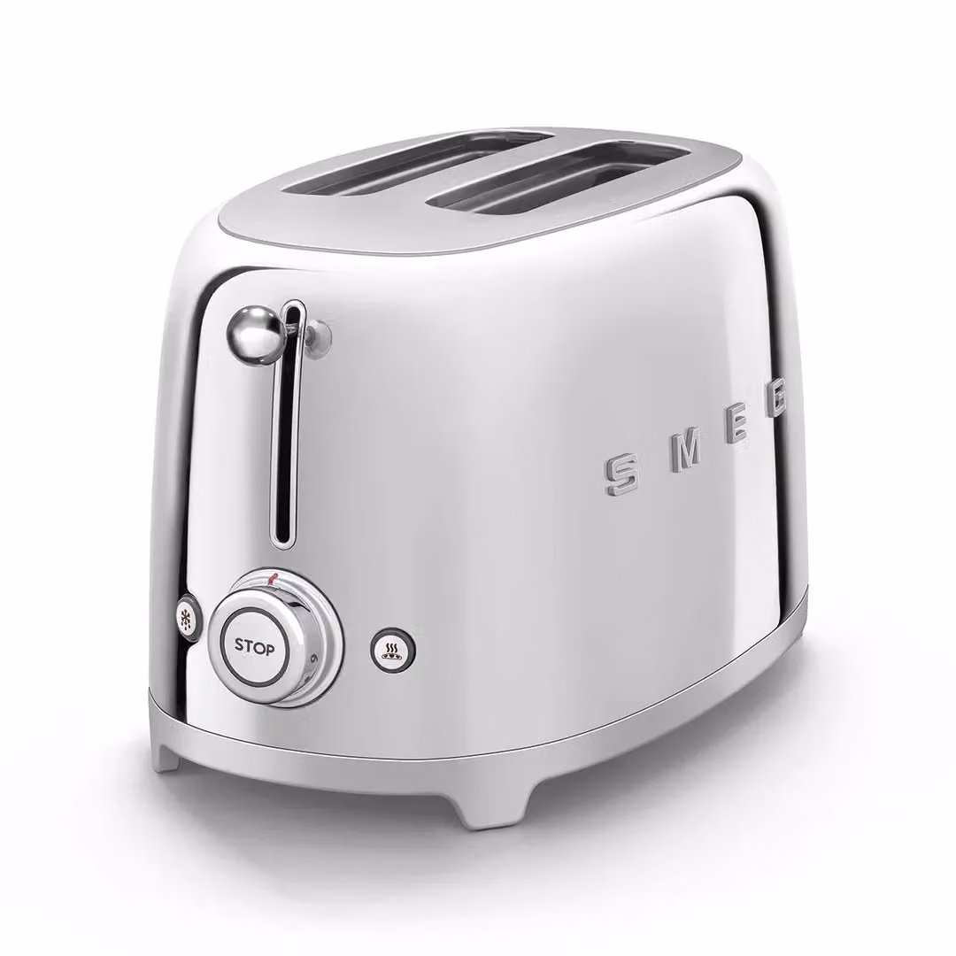Smeg TSF01 Retro 2 Slice Toaster in Grey Stainless Steel – 3