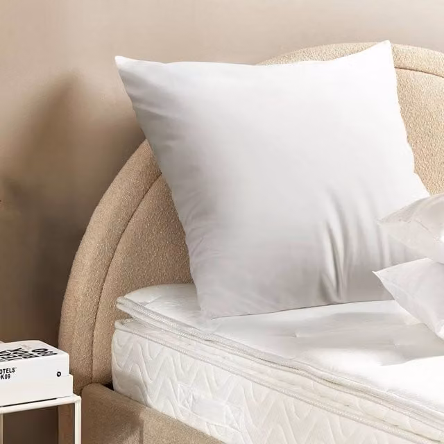 Wyld Haus White Microfibre Square Bed Pillow with Polyester Fill, W/D/H: 80 x 80 x 80 cm