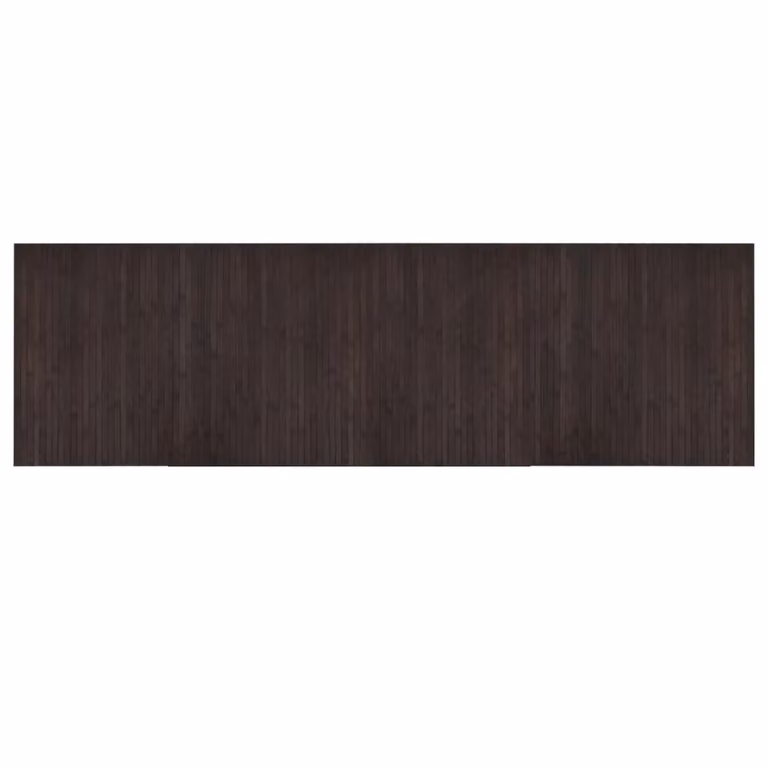 Berkfield Home Rectangular Bamboo Rug in Dark Brown, W: 60 cm, L: 200 cm