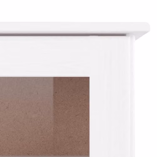 vidaXL ALTA Highboard in White Solid Pine Wood with Glass Doors and Internal Drawers, W/D/H: 77 x 35 x 165 cm – 2
