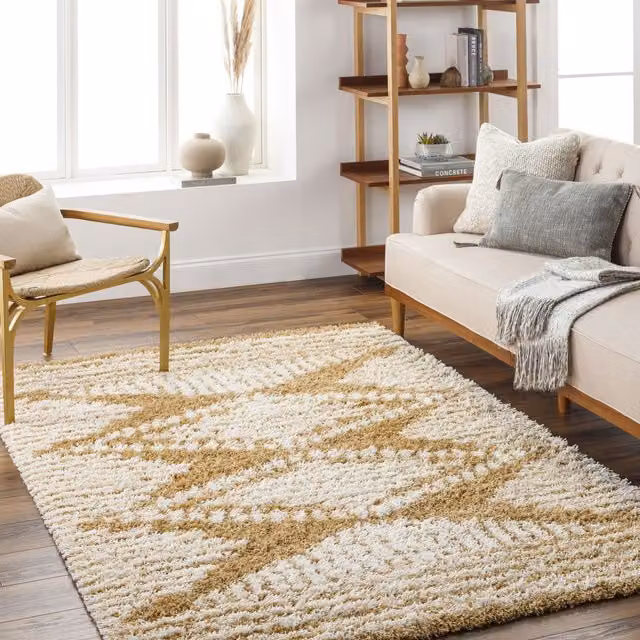 Livabliss Urban Shag Modern Plush Pile Rug in Grey, Beige and White, W/D/H: 130 x 190 cm – 1