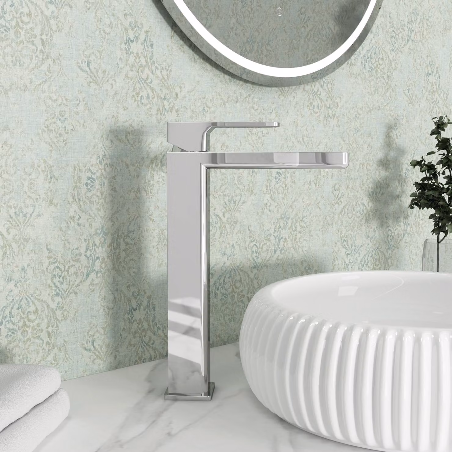 Royal Bathrooms Muro High Rise Mono Basin Mixer Tap in Chrome