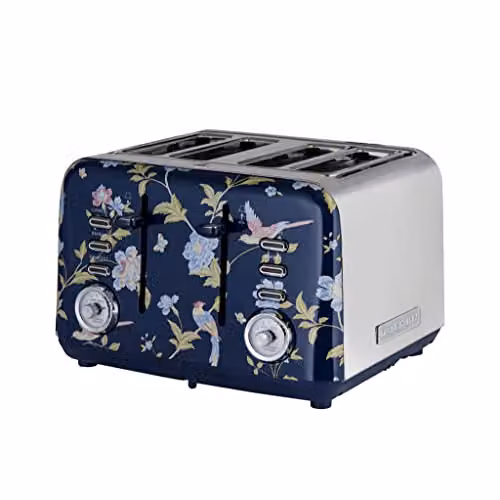 Laura Ashley 4 Slice Stainless Steel Toaster in Blue and Silver – 2