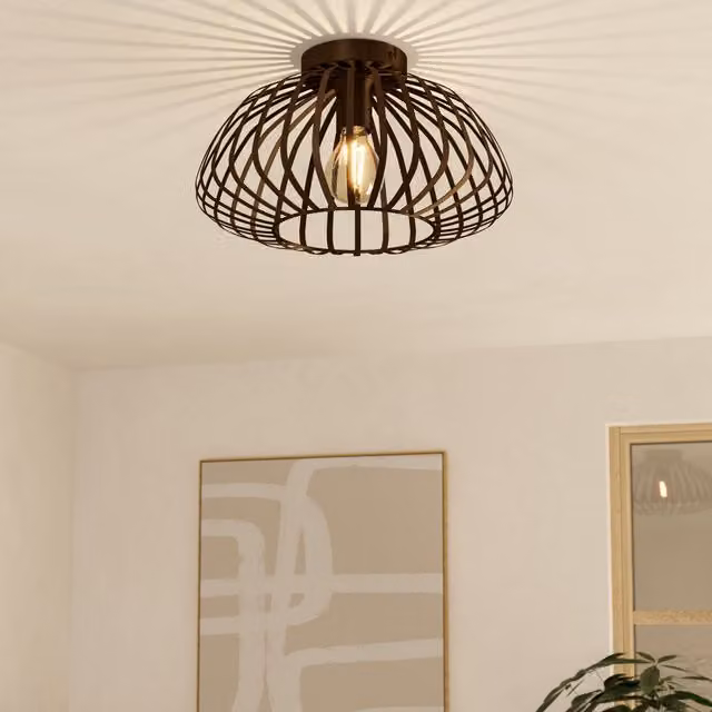 Eglo Espinal Modern Metal Ceiling Light in Brown and Bronze – 1