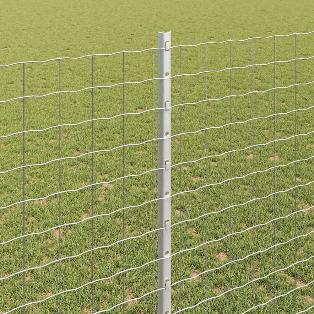 Berkfield Home Euro Fence with 10 U Posts, Silver Galvanised Steel, 4 x 10 m – 2