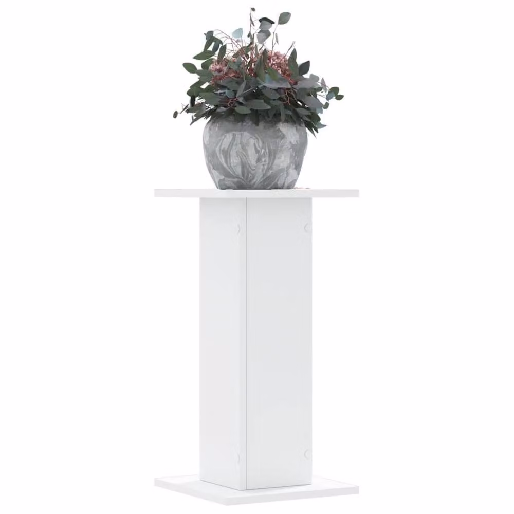 Berkfield Home Set of 2 White Plant Stands, W/D/H: 30 x 30 x 60 cm – 2