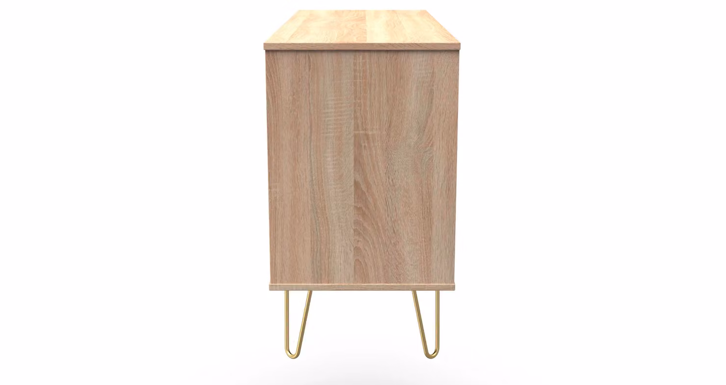 Ready Assembled 2 U Dallas 6 Drawer Wide Chest in Light Oak – 2