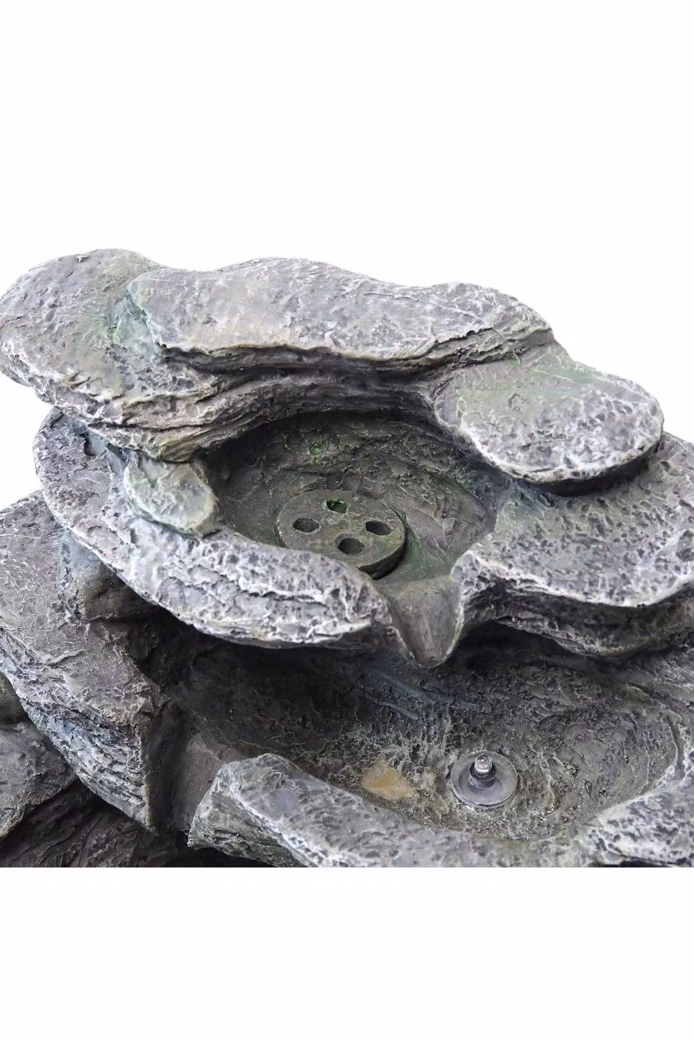 Living and Home Grey Outdoor LED Electric Waterfall Cascade Rockery Garden Decor – 6
