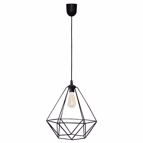 Netlighting Karo Wire Frame Pendant Ceiling Light Black, Diameter: 35 cm