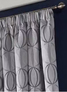 Alan Symonds Omega Silver Floral Jacquard Lined Pencil Pleat Curtains, W: 168 cm, D: 229 cm – 2