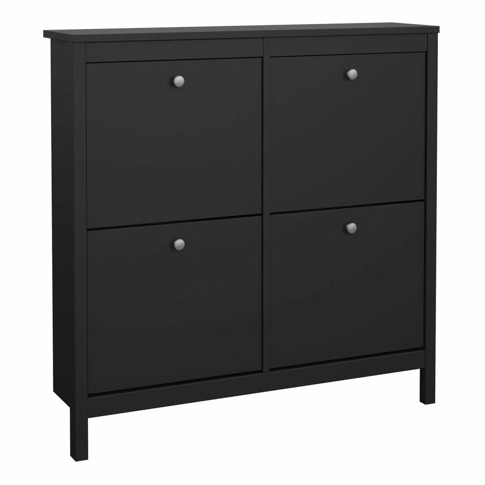 Wyld Haus Gossmere Matt Black 4 Door Shoe Cabinet – 2