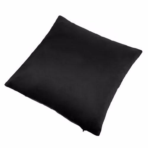 OHS Pack of 2 Black Matte Velvet Square Cushions, W/D/H: 45 x 45 x 45 cm – 4