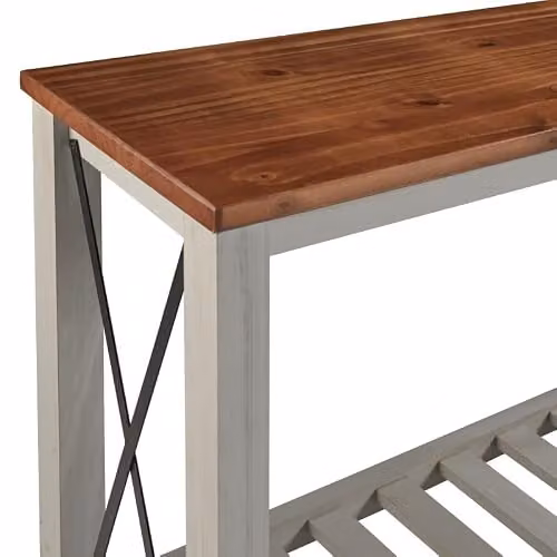 Mercers Furniture Cottage Pine Console Sideboard Table in Grey, W/D/H: 132 x 36 x 81 cm – 3