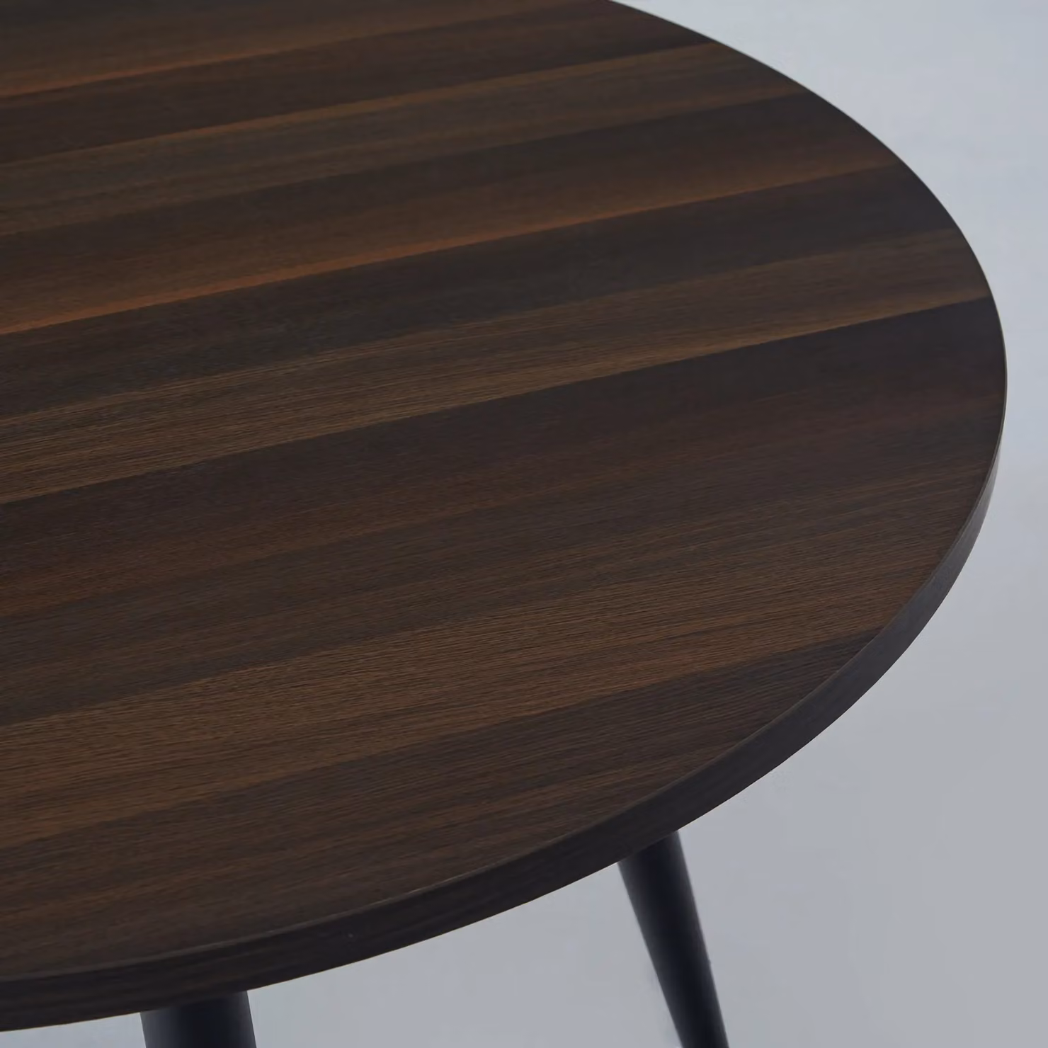 SONARA Round Dining Table with Walnut Wood Top and Metal Legs, Brown, Diameter: 100 cm, Height: 75 cm – 5