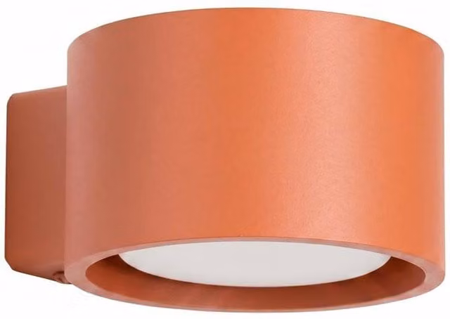 Sollux Lighting minimalist round ceramic wall lamp in terracotta, W/D/H: 6 x 10 x 12 cm – 1