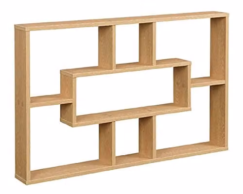 Spot On Dealz Multi-Compartment Wall Mounted Floating Shelf in Wood and MDF – 1