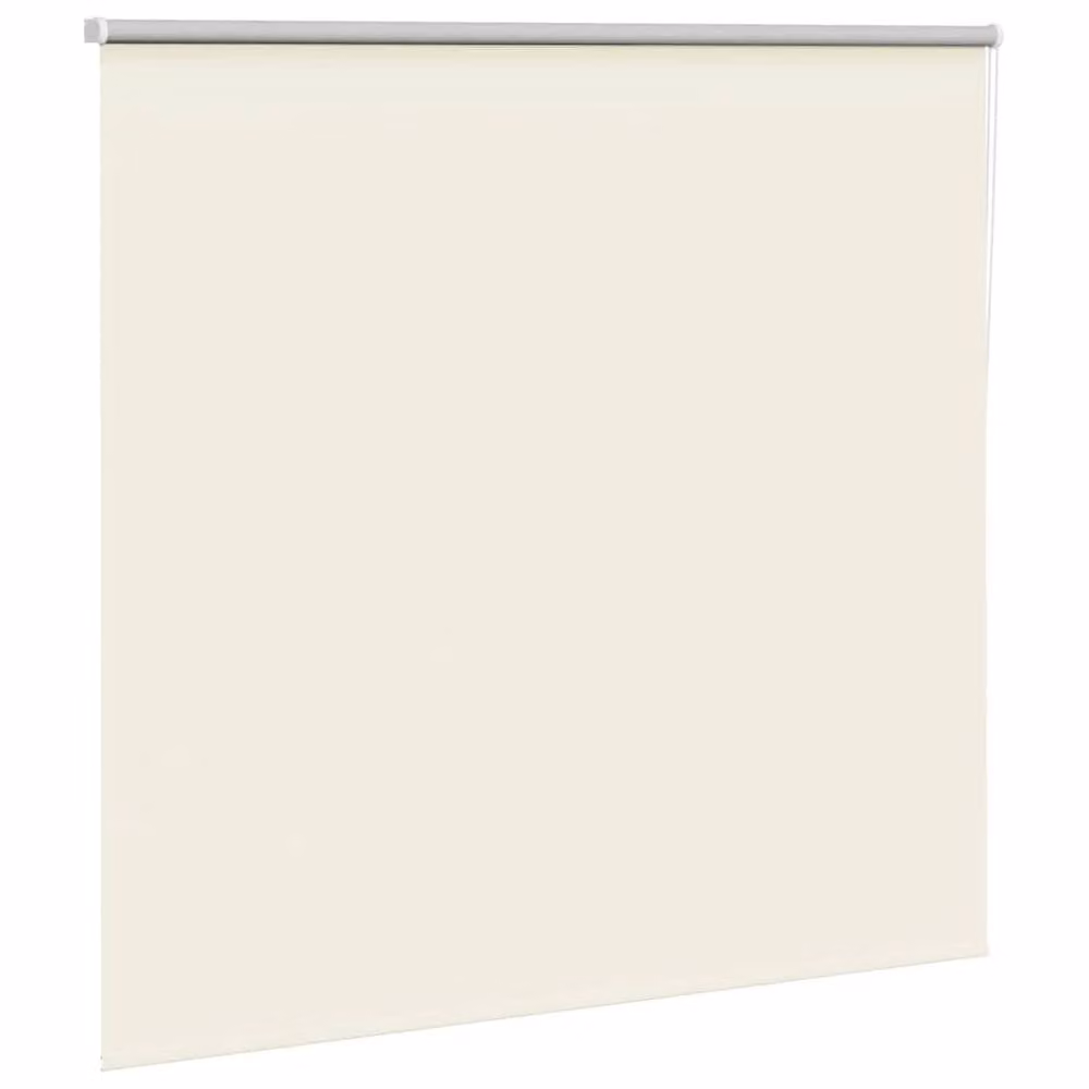 Berkfield Home Blackout Roller Blind with Green and White Floral Leaf Pattern, W: 140 cm, H: 130 cm