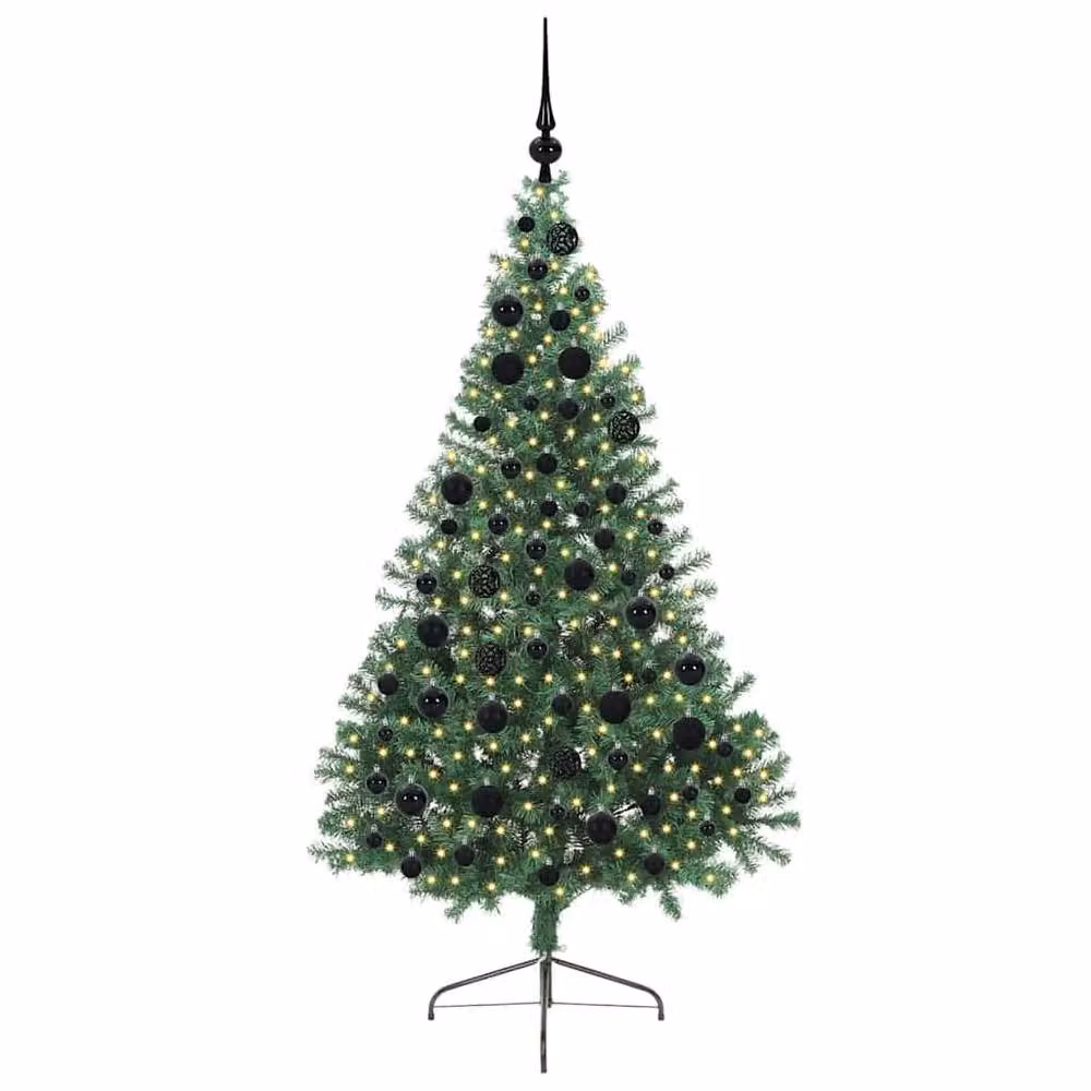 Berkfield Home Pre-lit Artificial Christmas Tree, Green, Height: 180 cm – 3