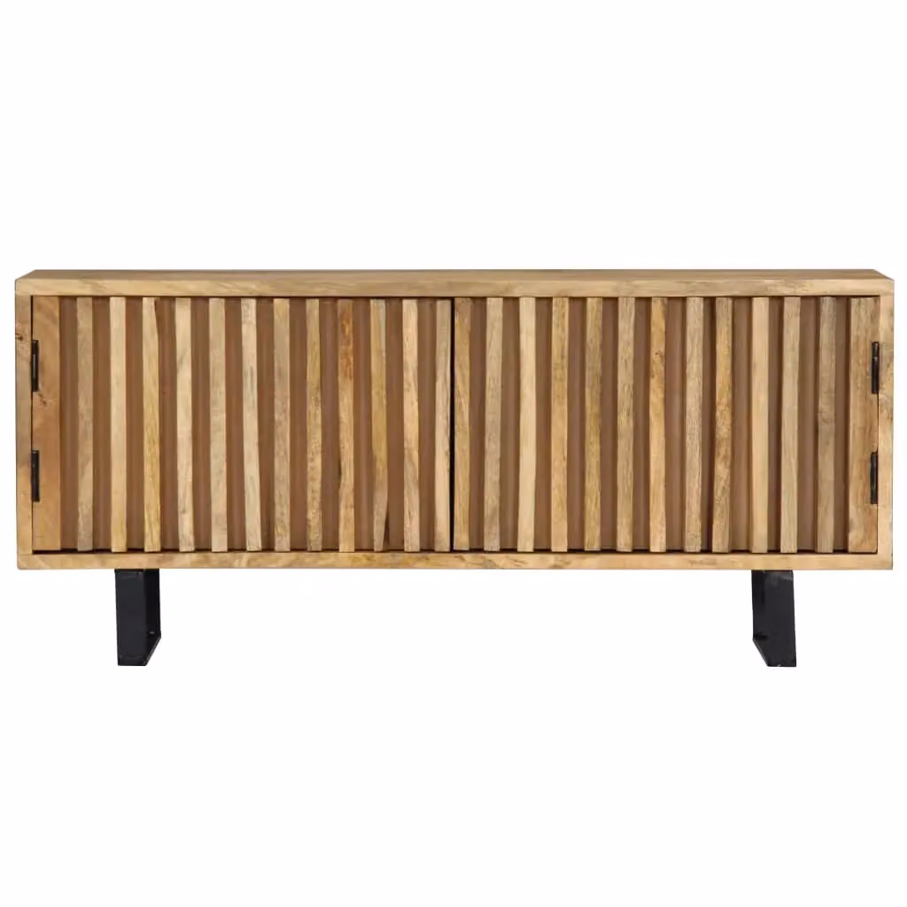 Berkfield Home Solid Mango Wood TV Cabinet in Brown, W/D/H: 90 x 30 x 40 cm – 2