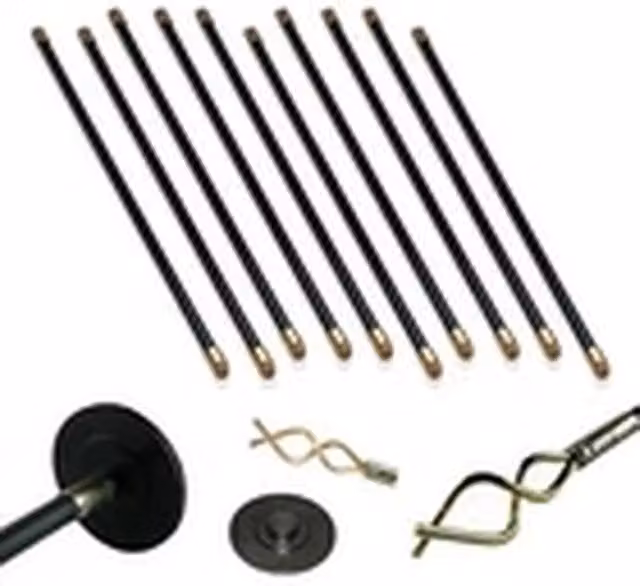 EONLION 12-Piece 9m Drain Rod Set with Worm Screw Plunger in Black – 1