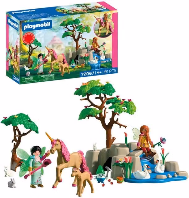 Playmobil Fairies' Day Trip Fantasy Playset in Pink and Multicolour