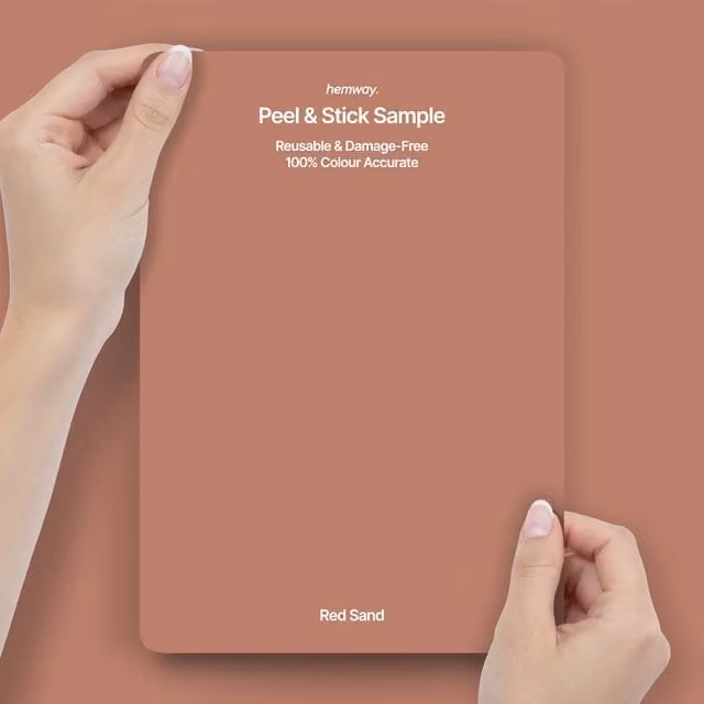Hemway Interior Paint Sample Peel and Stick Swatch in Red Sand