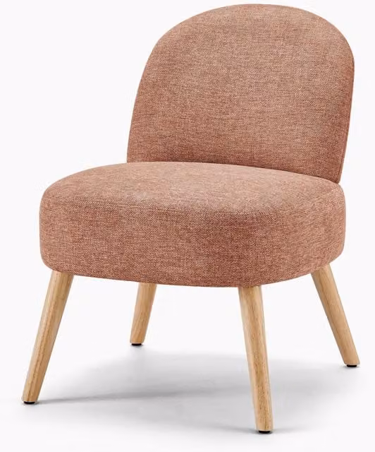 FurnitureboxUK Minnie Fabric Accent Chair in Terracotta Orange