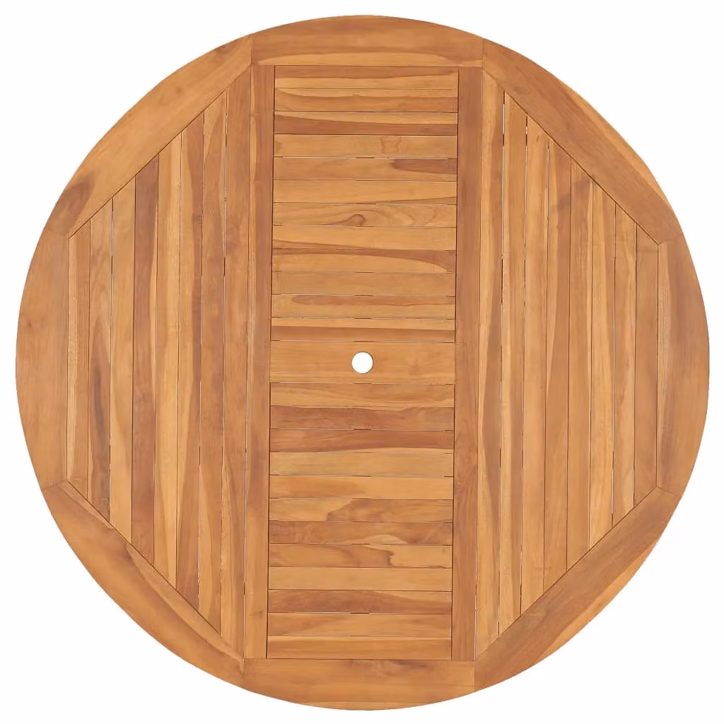 Berkfield Home Solid Teak Wood Garden Table in Brown W: 150 cm, D: 76 cm – 2