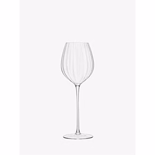 LSA International Aurelia Striped Wine Glass, Transparent, 430 ml, Set of 2