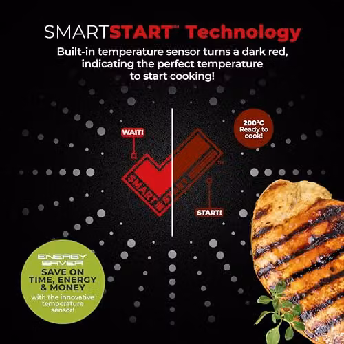 Tower T700307 SmartStart Classic 26cm Aluminium Non-Stick Grill Pan, Black – 3
