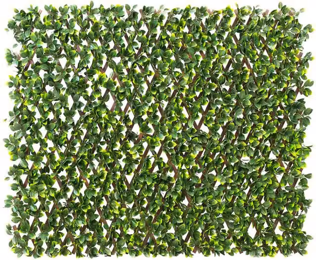 Primrose Extendable Artificial Hedge Trellis Screening in Brown and Green