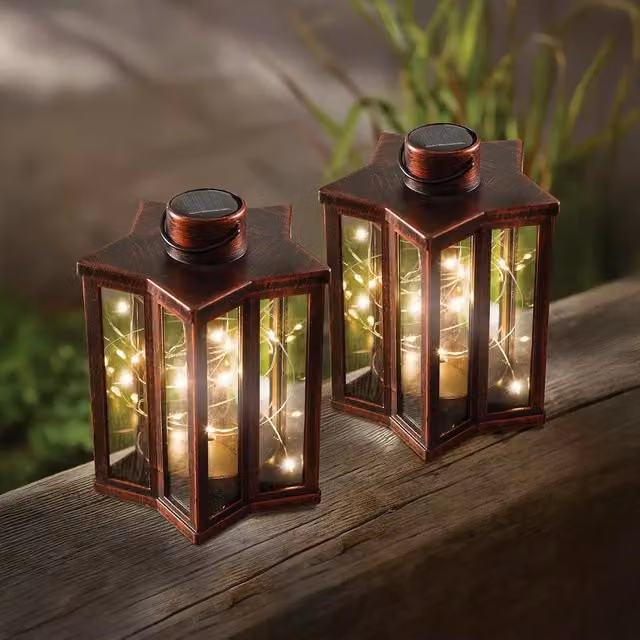 Marco Paul Solar Firefly Star Lanterns, 2 Pack, Bronze – 1