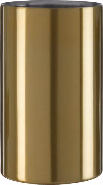 Premier Housewares Double Walled Stainless Steel Wine and Champagne Cooler in Gold Brass Finish – 1