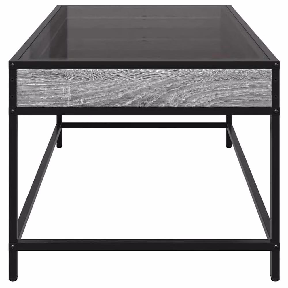 Berkfield Home Infinity LED Decorative Coffee Table in Grey Sonoma, W/D/H: 70 x 50 x 41 cm – 4