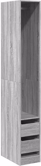 Berkfield Home Grey Sonoma Wardrobe with Internal Drawers, W/D/H: 30 x 50 x 200 cm – 1
