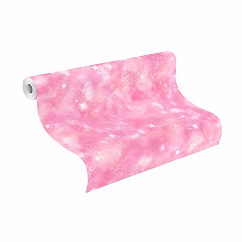 Rasch Portfolio Nebula Space Pink Abstract Glitter Wallpaper for Children's Rooms – 2