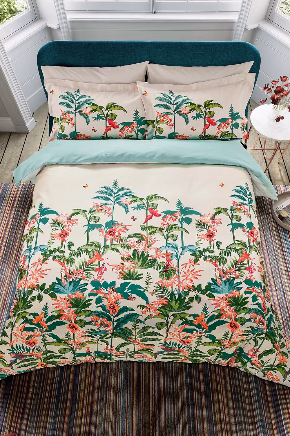 Ted Baker Rhapsody Reversible Floral Cotton Mako Satin Duvet Cover and Pillowcase Set, Multicolour, W: 180 cm, H: 200 cm – 4