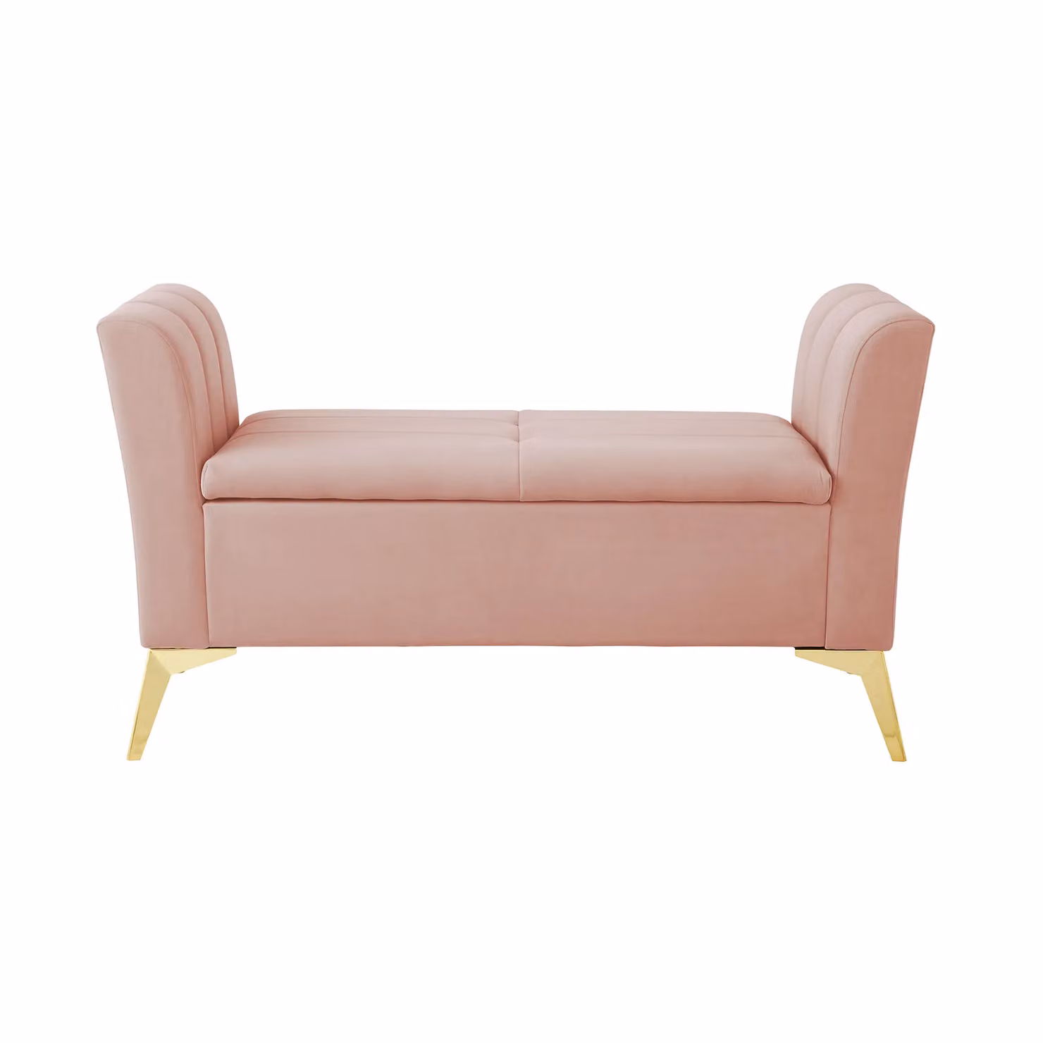 GFW Pettine Pink Velvet Ottoman Storage Bench – 3
