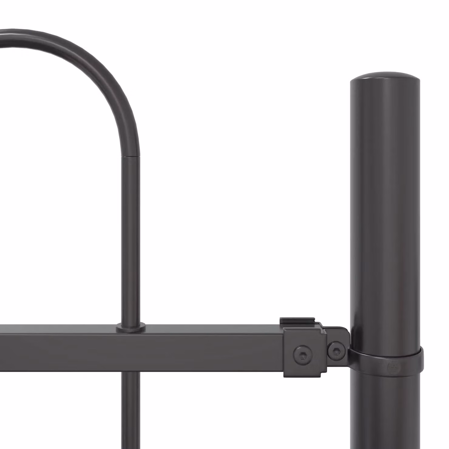 Berkfield Home Steel Garden Fence with Hoop Top, Grey, W: 11.9 m, H: 0.6 m – 3