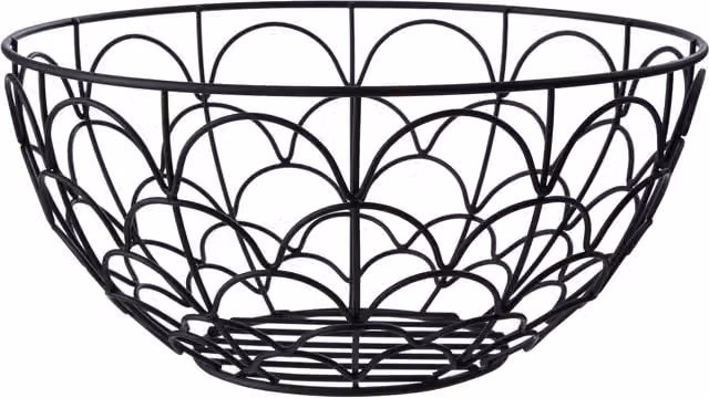 Orsina Vertex Deco Fruit Basket in Black Metal – 1