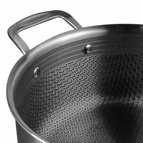 Prochef Non-Stick Tri-Ply Stainless Steel Casserole Pan with Glass Lid, Silver/Grey, W: 24 cm, H: 12 cm – 2