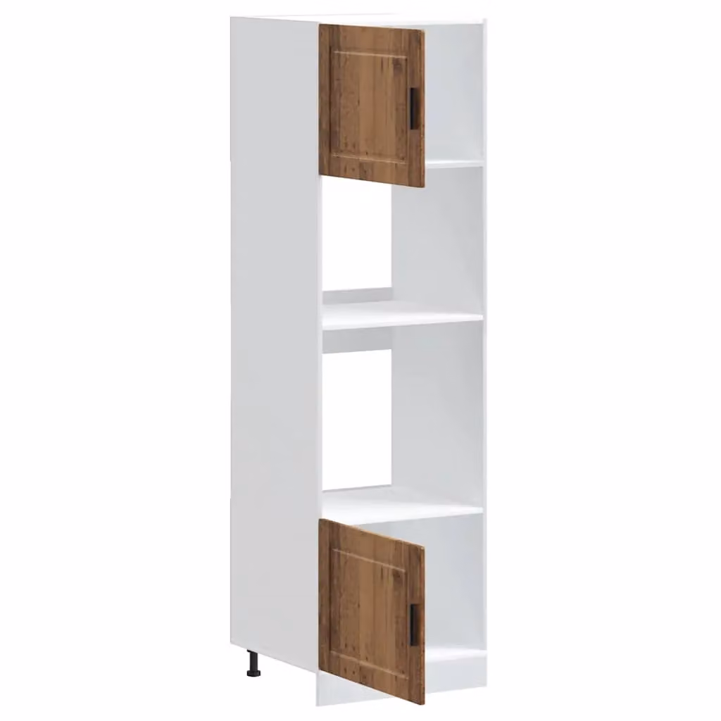 Berkfield Home Porto Set of 2 Freestanding Kitchen Oven Cabinets in Brown Engineered Wood – 3