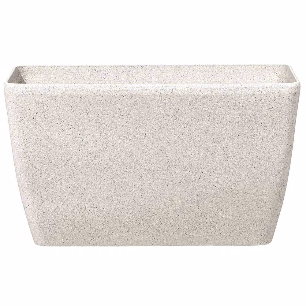 Wyld and Coco Beige Fibre Clay Rectangular Planter W: 74 cm, D: 32 cm, H: 45 cm – 2