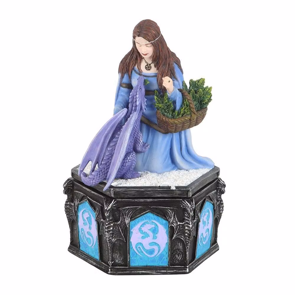 Uniqueful Dragon Friendship Winter Box by Anne Stokes, Multicolour Tabletop Decoration – 3