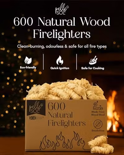 Pelle & Sol Natural Wood Firelighters for Wood and Charcoal – 2